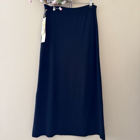 easyspirit Knit Black Maxi Skirt Womens Size 2 - Picture 2 of 5
